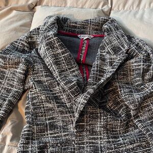 Nanette Lepore Black and White Tweed Blazer